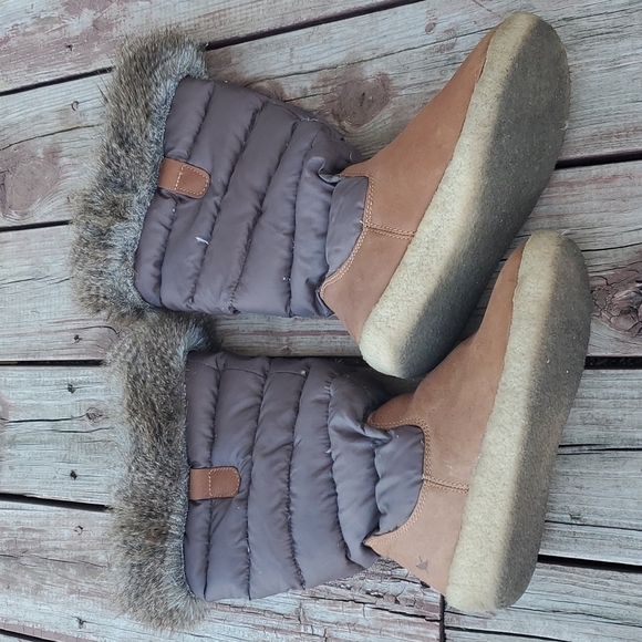 Womens Outdoor Duck Down Insulation Tall Winter Boots shoes sz 9M - Picture 4 of 10